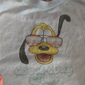 Bella Canvas Kids Tee - Light Blue with Pluto Disney and Sunglasses